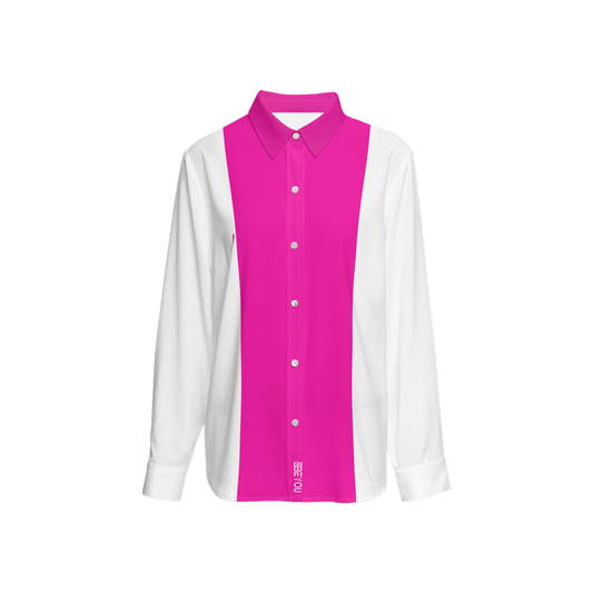 Be-Poppin Women's Recycled Pink Button Up Blouse