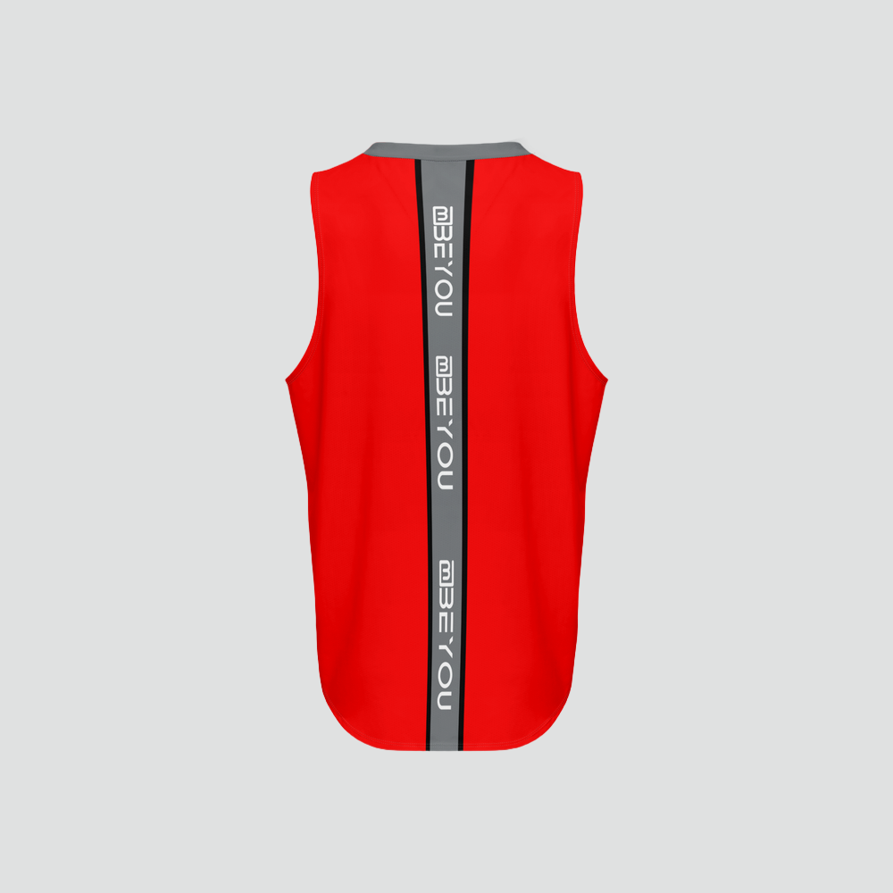 Be-Sporty Men’s Red Recycled Tank Top