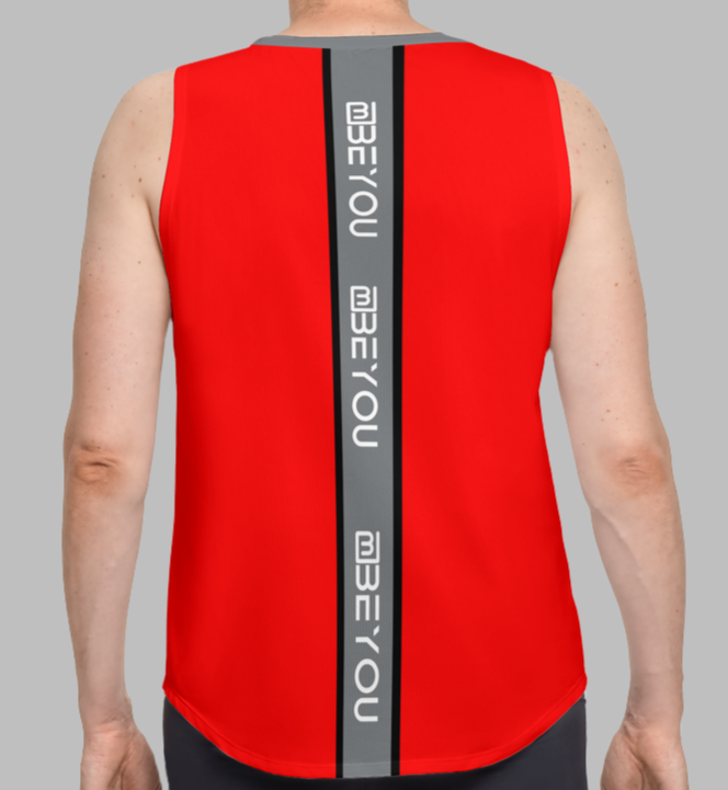 Be-Sporty Men’s Red Recycled Tank Top