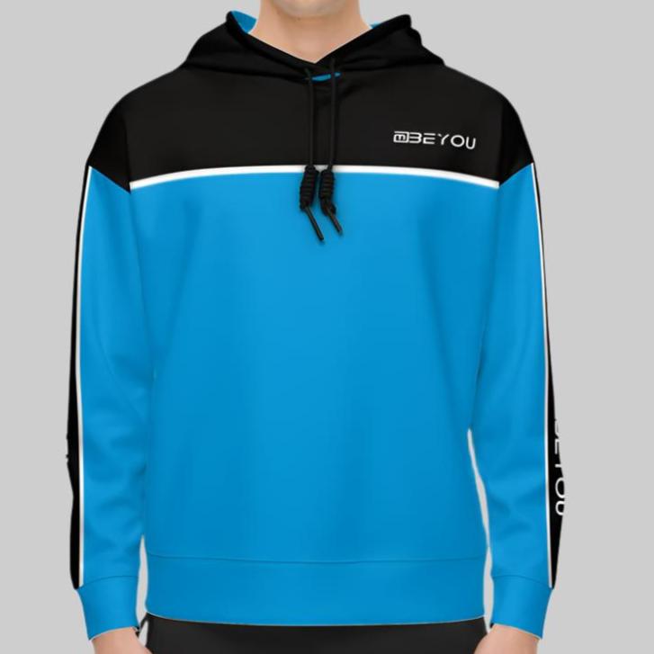 Classic-Me Men's Recycled Aqua Blue Hoodie