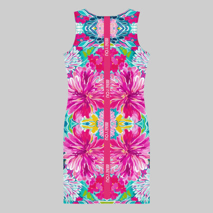 Be-Floral Women's Recycled Pink Prism Tank Dress