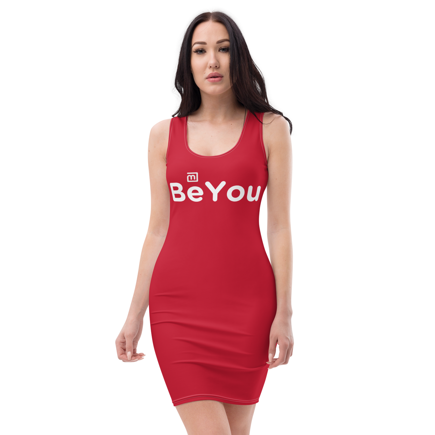 Red Sportswear Performance Bodycon Dress