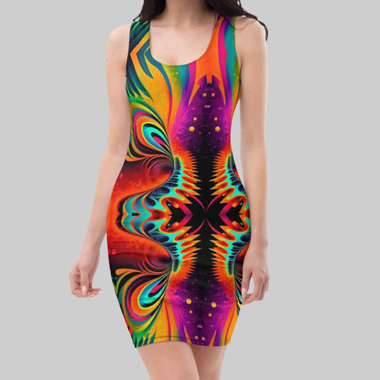 Be-Tribal Women's Recycled Rainbow Tank Dress