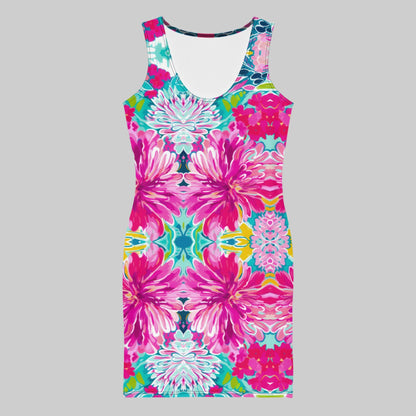 Be-Floral Women's Recycled Pink Prism Tank Dress