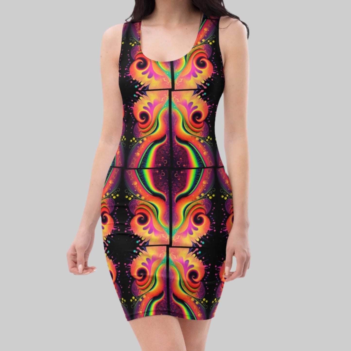 Be-Tribal Women's Recycled Rainbow Tank Dress