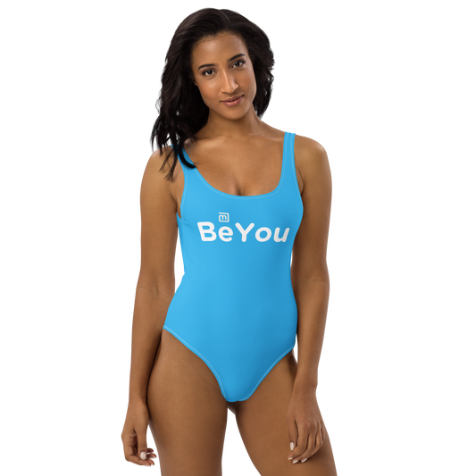 Deep Sky Blue One-Piece Body Shaper BeYou Performance Swimsuit