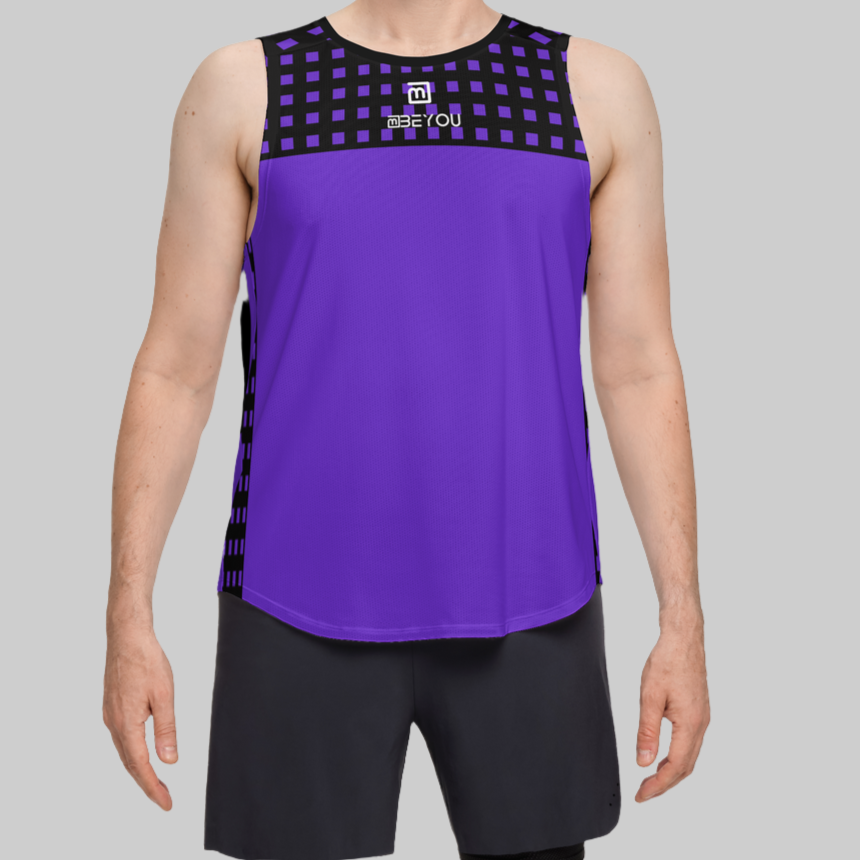 Be-Retro Recycled Men’s Purple Tank Top