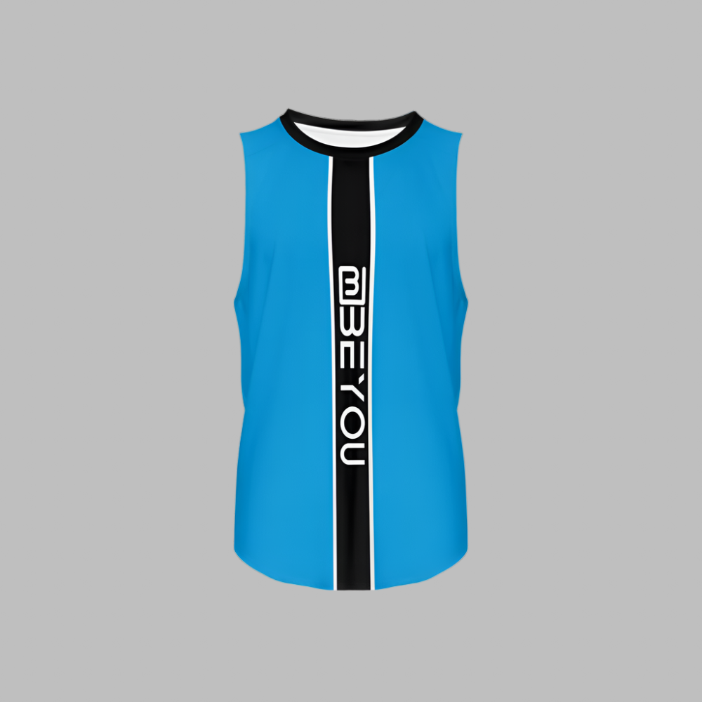 Be-Sporty Men's Recycled Aqua Blue Tank Top