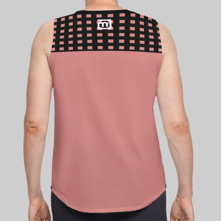 Be-Retro Recycled Men’s Salmon Tank Top