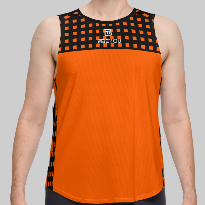 Be-Retro Recycled Men’s Burnt Orange Tank Top