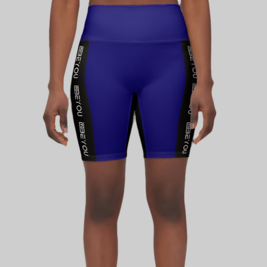 Be-Shapely Women's Recycled Blue Bike Shorts