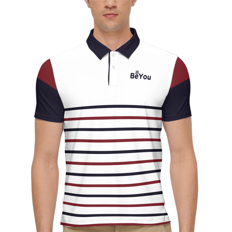 Navy Slim Fit Men’s Short-Sleeve Sustainable Polo Shirt
