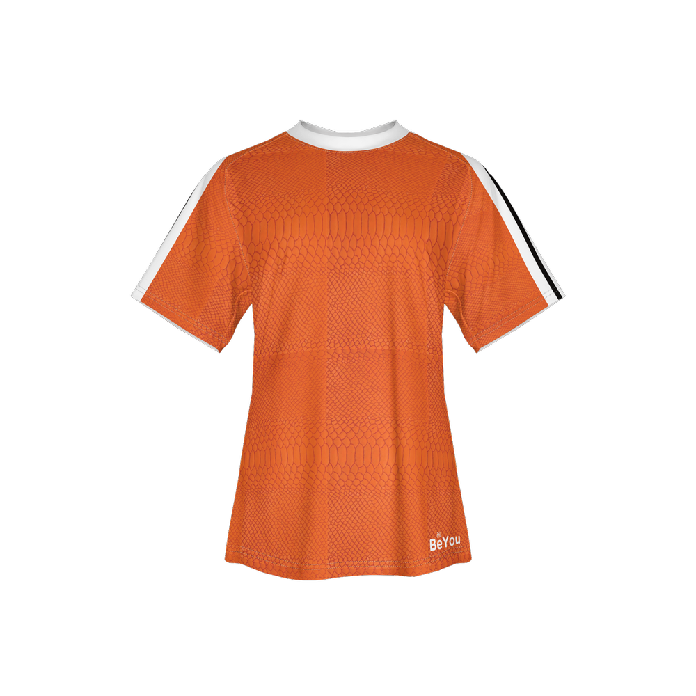 Orange Crocodile Women’s Athletic Sustainable T-Shirt Jersey
