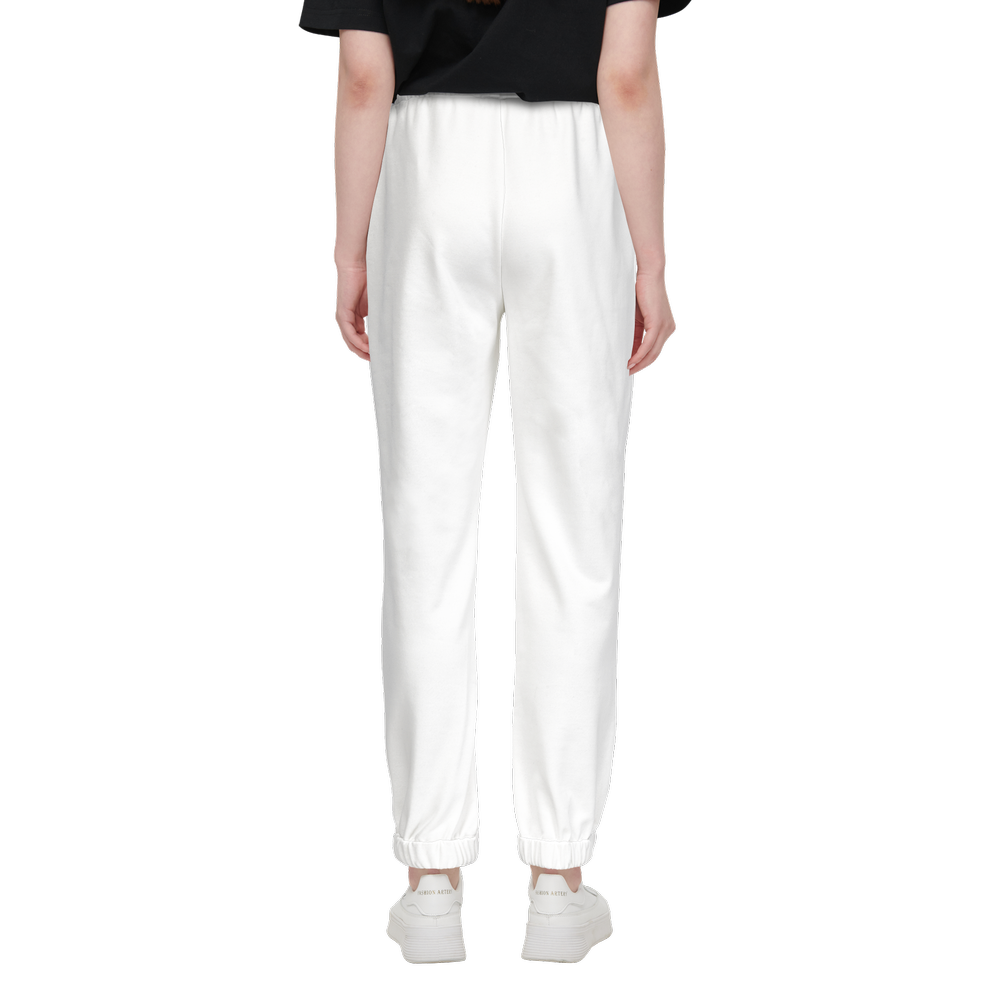 White Women's Casual Fit Sustainable Jogging Pants