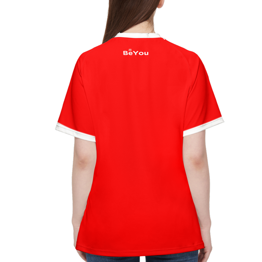 Red Women’s Sustainable Athletic T-Shirt Jersey