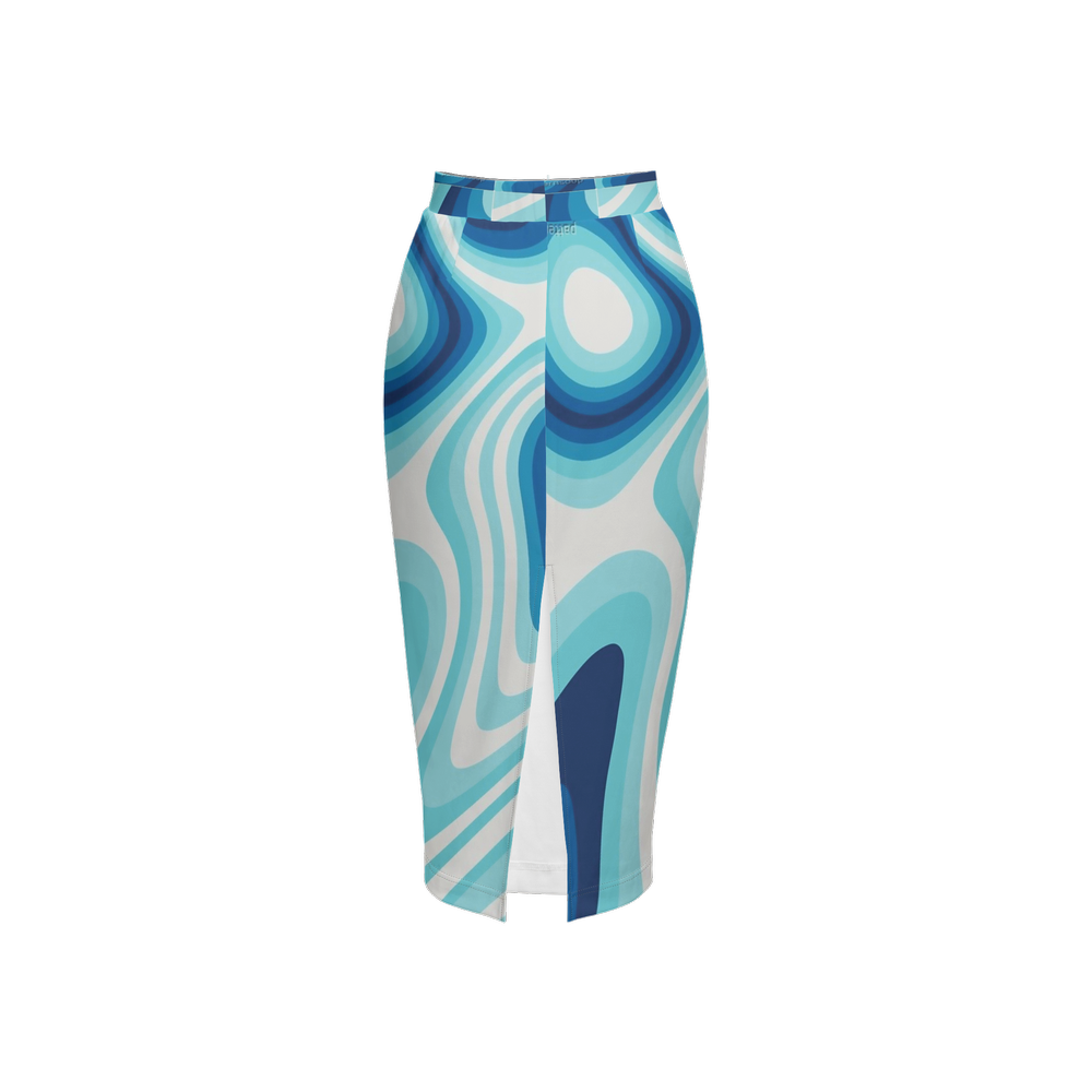 Blue Motion Women’s Back Split Sustainable Pencil Skirt Knit
