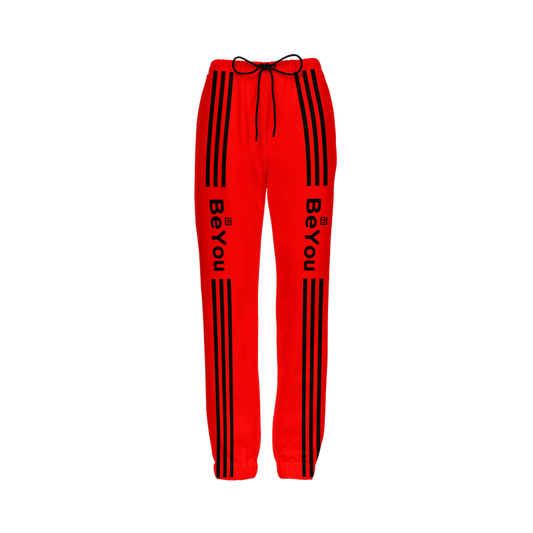 Red Casual Fit Jogging Sustainable Pants