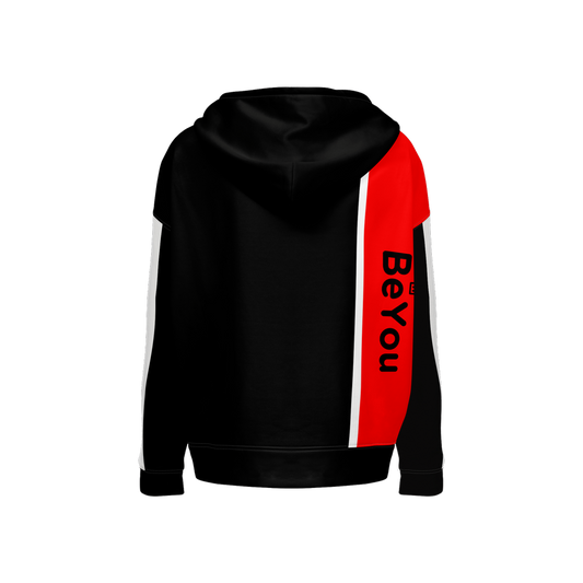 Red & Black Casual Relaxed Fit Sustainable BeYou Hoodie