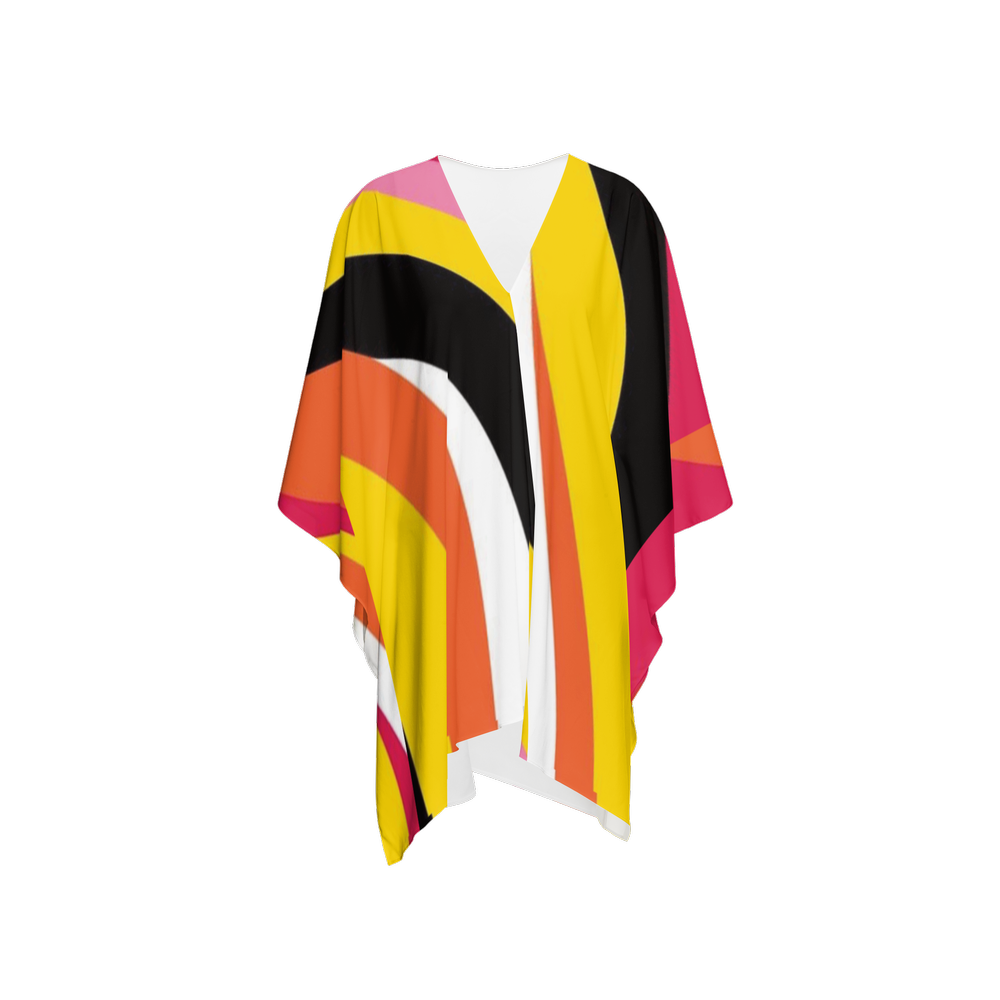 Multi Color Patchwork Sustainable Wrap Coverup