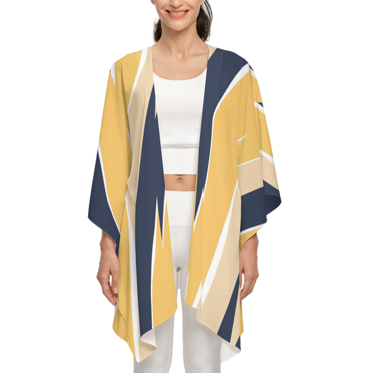Tan Multi Patchwork Sustainable Wrap Coverup