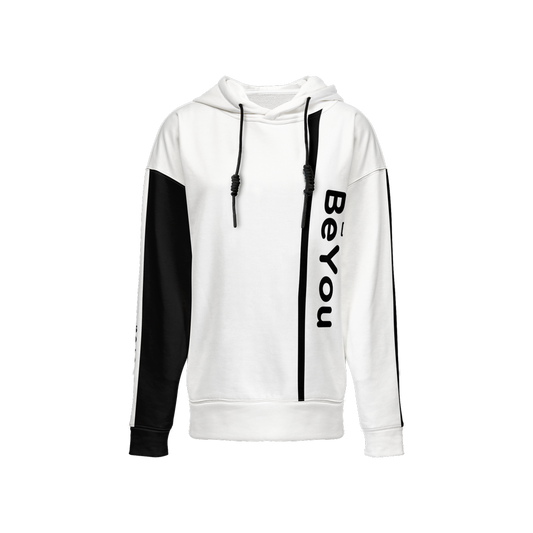 White Casual Relaxed Fit Sustainable BeYou Hoodie