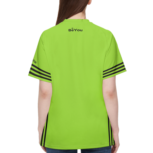 Greenish Yellow Women Performance Sustainable T-Shirt Jersey