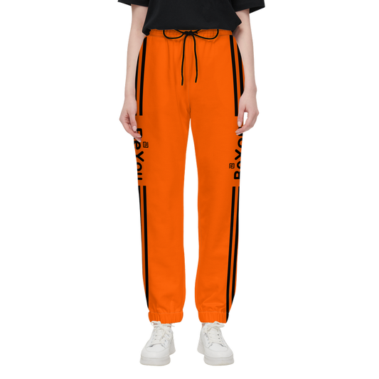 Orange Women Casual Fit Sustainable Jogging Pants