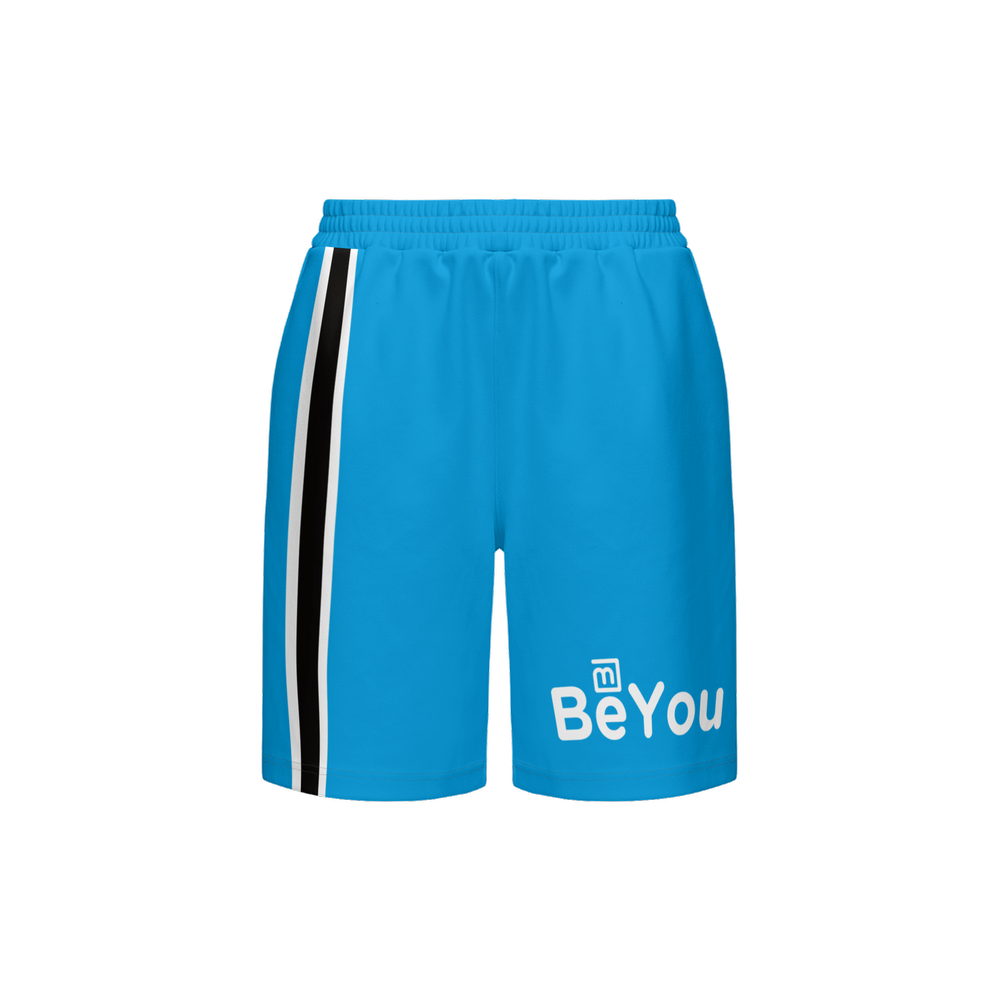 Aqua Blue Men Athletic Performance Eco-Friendly Shorts