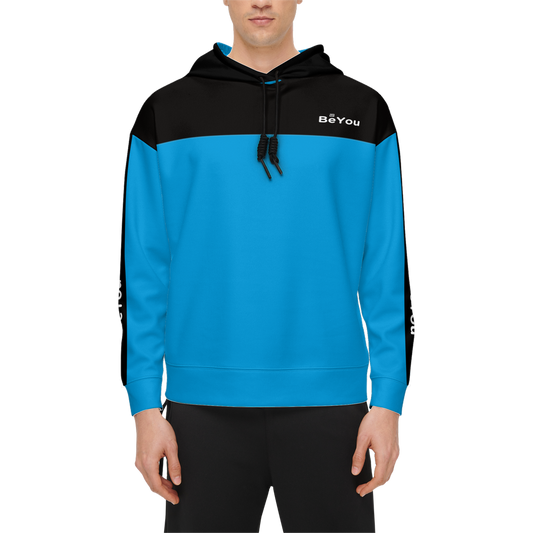 Aqua Blue Casual Performance Relaxed Fit Sustainable Hoodie