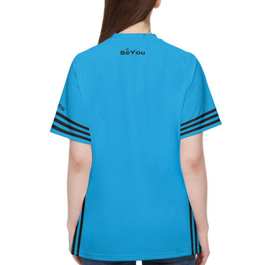 Cerulean Blue Women Performance Sustainable T-Shirt Jersey
