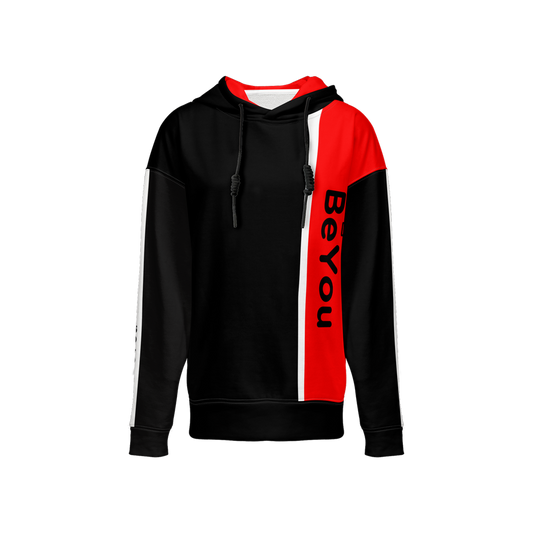 Red & Black Casual Relaxed Fit Sustainable BeYou Hoodie