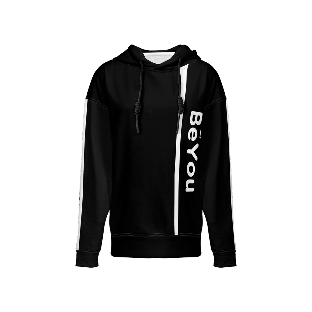 White & Black Casual Relaxed Fit Sustainable BeYou Hoodie