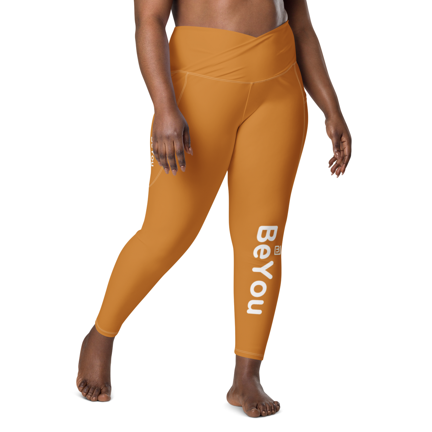 Bronze Crossover Leggings with Pockets