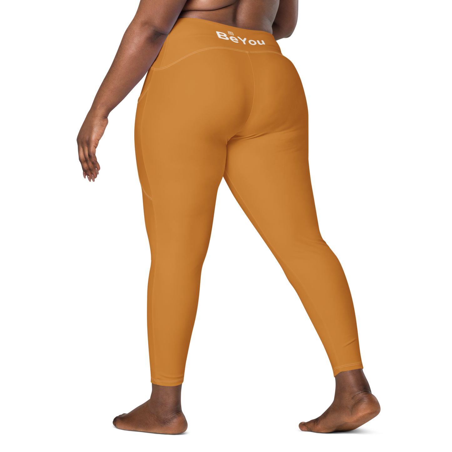 Bronze Crossover Leggings with Pockets