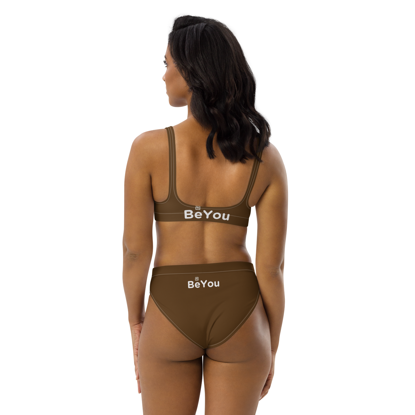 Chocolate Brown Recycled High-Waisted Bikini