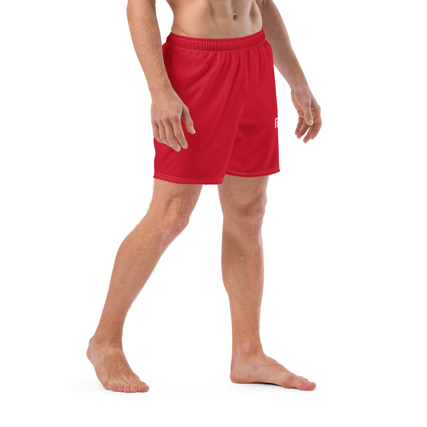 Red Recycled Swim Trunks
