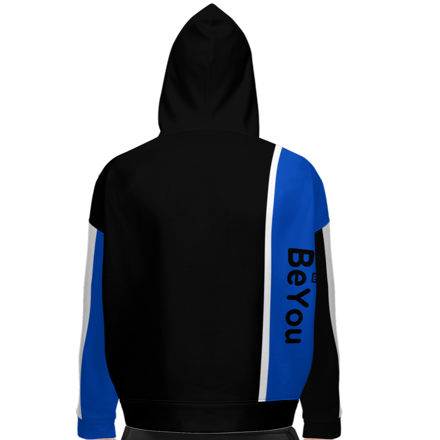 Blue & Black Casual Relaxed Fit Sustainable BeYou Hoodie