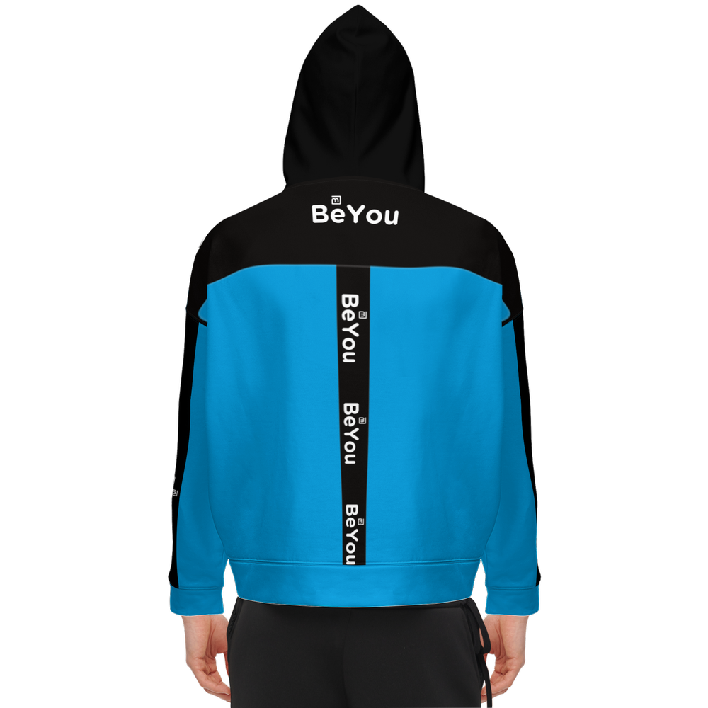 Aqua Blue Casual Performance Relaxed Fit Sustainable Hoodie