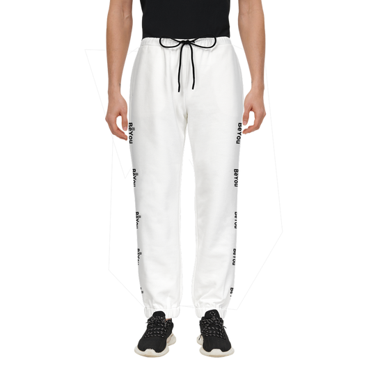 White Men Casual Fit Sustainable Jogging Pants
