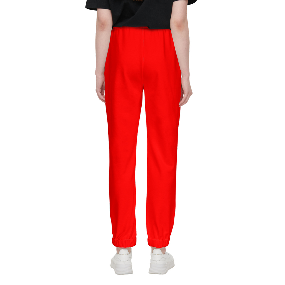 Red Casual Fit Jogging Sustainable Pants