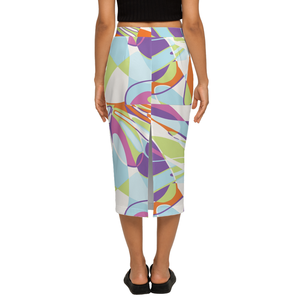 Summer Passion Women’s Back Split Sustainable Pencil Skirt-Heavy Knit