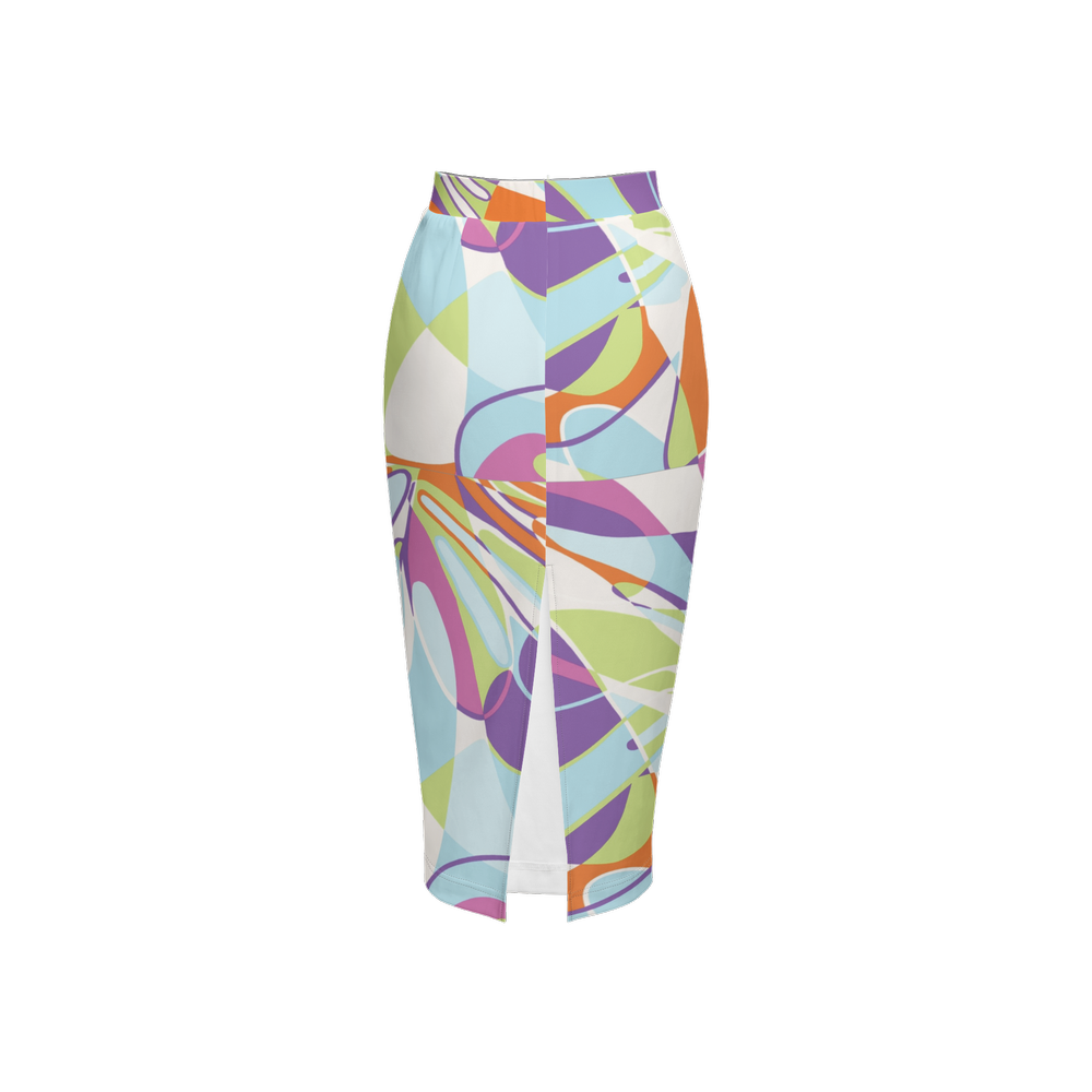 Summer Passion Women’s Back Split Sustainable Pencil Skirt-Heavy Knit