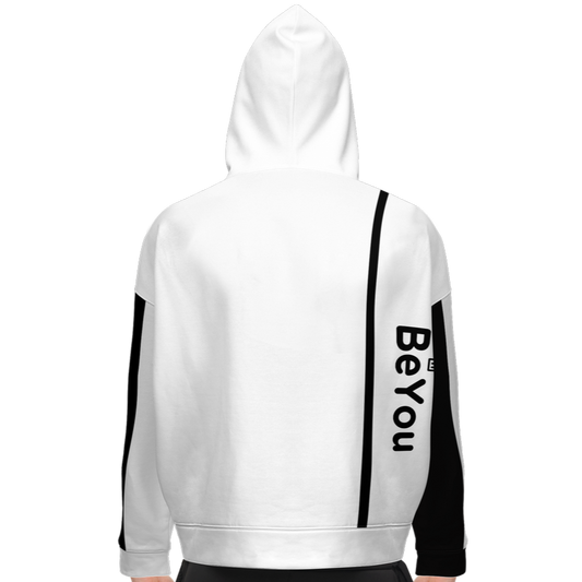 Retro Color Mix White Relaxed Sustainable Fit Hoodie