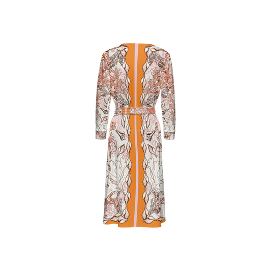 Orange Bliss Gorgeous ¾ Sleeve Sustainable Wrap Dress