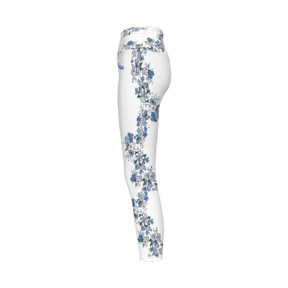 Blue Bonnet Flowers Full-Length Sustainable Legging