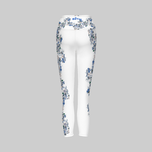 Ex-quisite Recycled Blue Flowers Legging