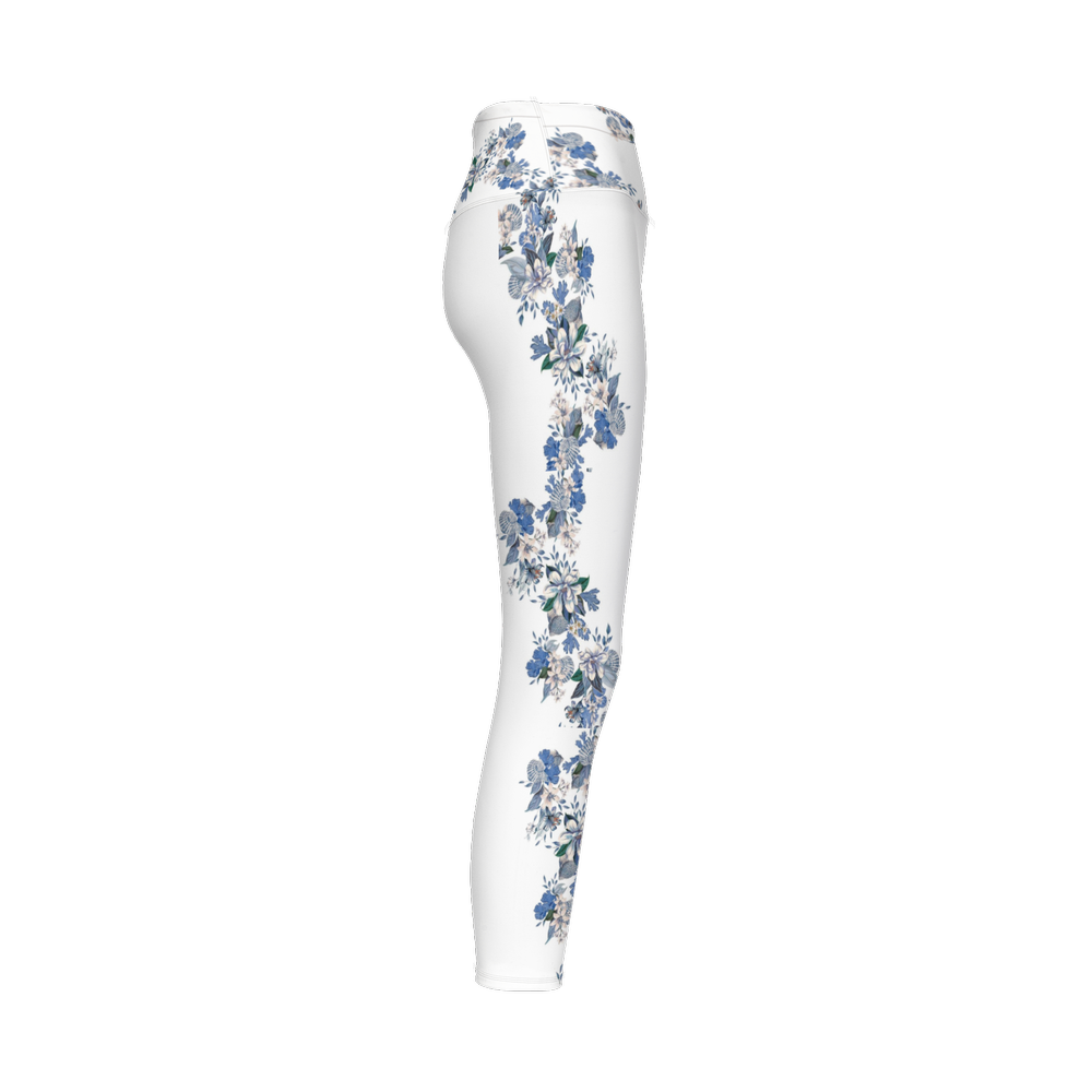 Blue Bonnet Flowers Full-Length Sustainable Legging